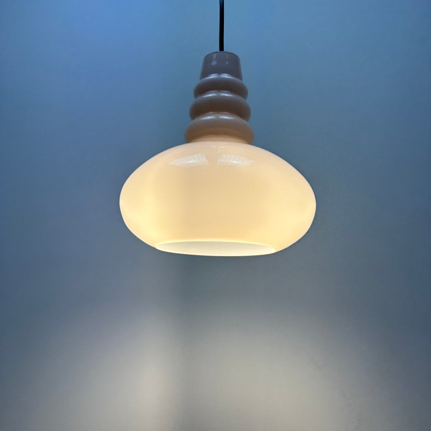 Rare light pink pendant light by Peill & Putzler 1960