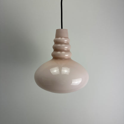 Rare light pink pendant light by Peill & Putzler 1960