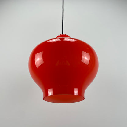 Orange glass pendant light OPLIGHT 62 by Hans Agne Jakobsson XL 1960