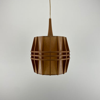 Japandi style wooden pendant from the 1970's