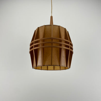 Japandi style wooden pendant from the 1970's