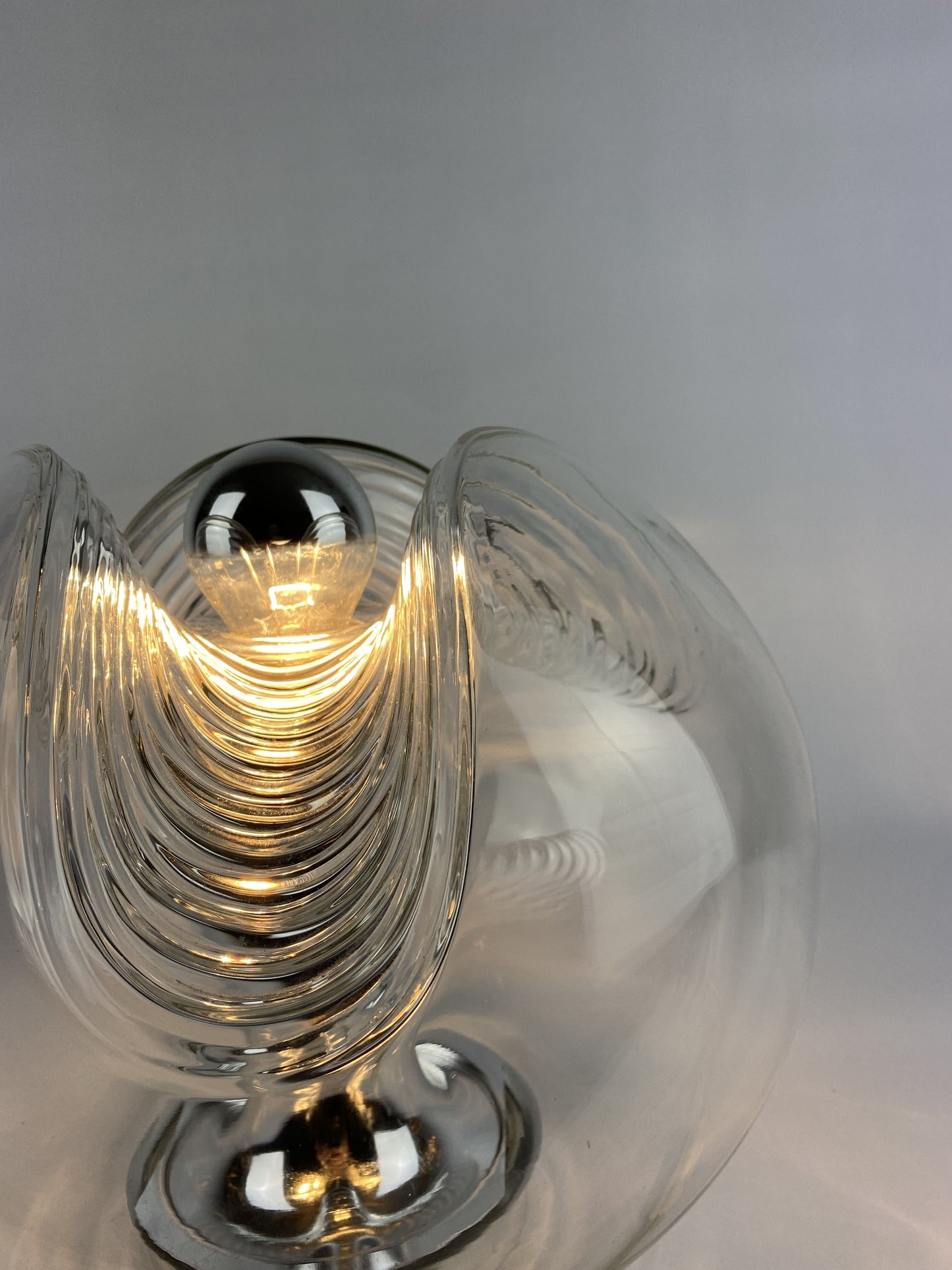 Large glass table lamp Futura by Peill and Putzler XL 1960