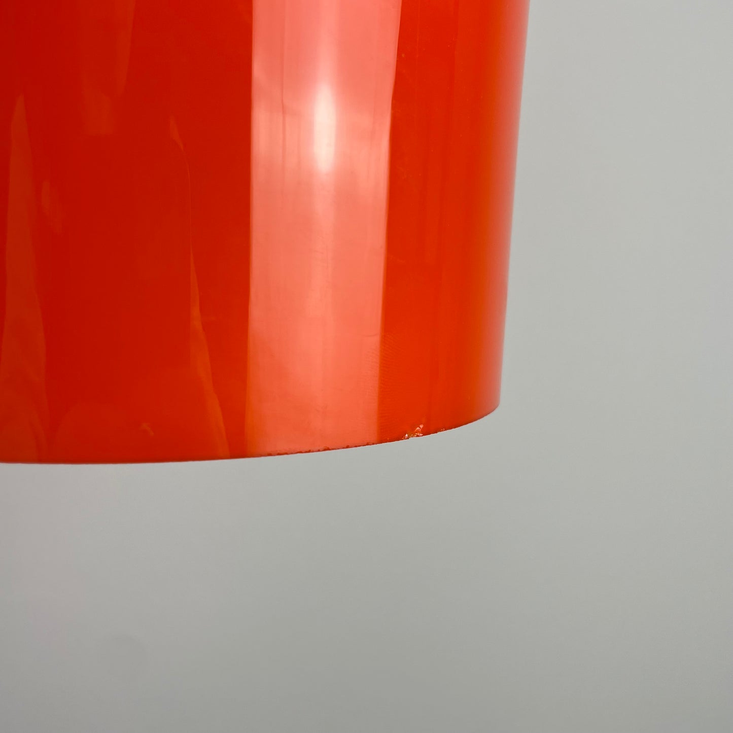 Pair of orange glass B-1204 pendant lights by Raak Amsterdam 1970