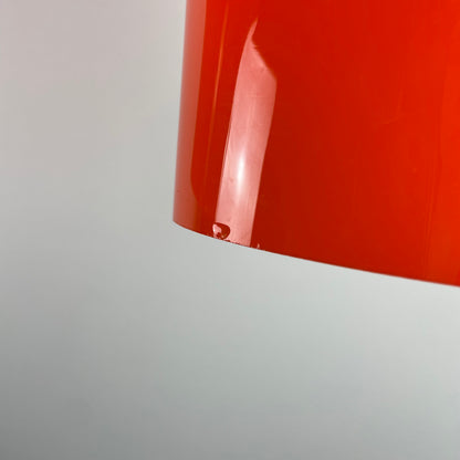 Pair of orange glass B-1204 pendant lights by Raak Amsterdam 1970