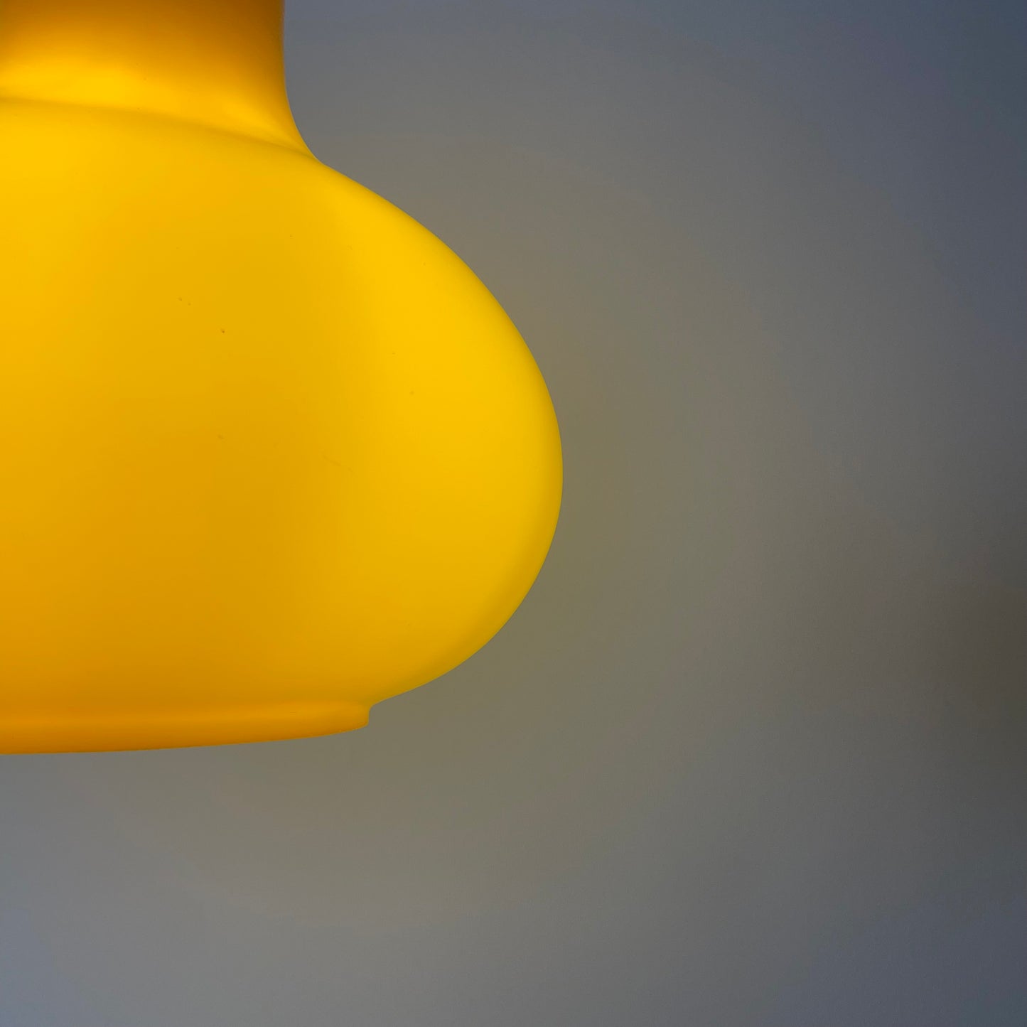 Yellow droplet shaped pendant light by Peill & Putzler 1960