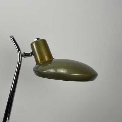 Mustard green boomerang French desk light 1960