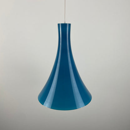 Rare blue glass pendant light TOKYO by Wilhelm Braun-Feldweg for Peill & Putzler 1960