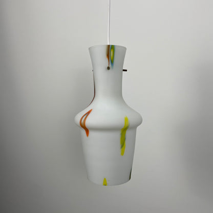 Midcentury murano pendant light by Stilnovo, Italy 1950