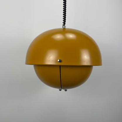 Ocher yellow flowerpot pendant light by Archi Design 1960