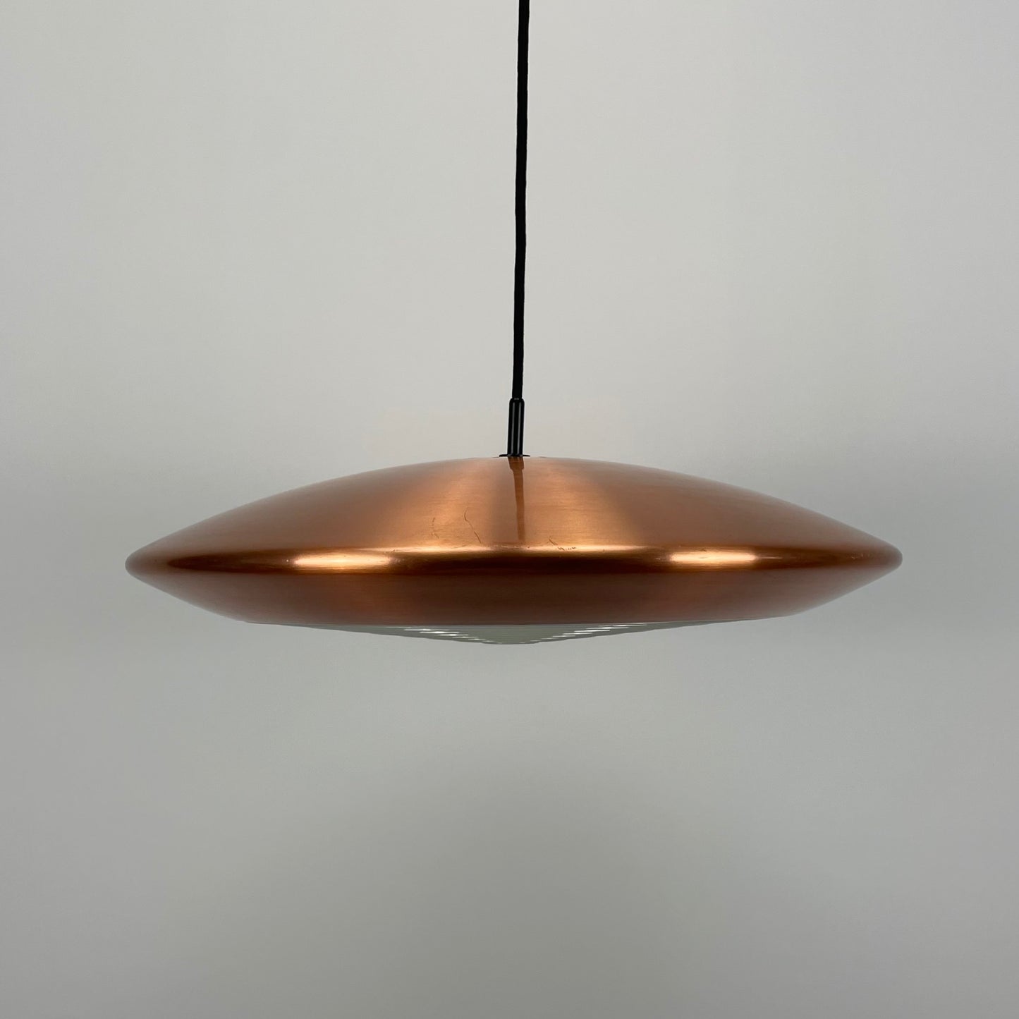 Copper DISKOS pendant lamp by Jo Hammerborg for Fog & Mørup 1960