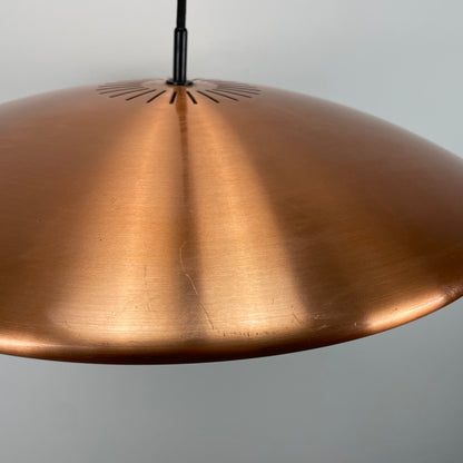 Copper DISKOS pendant lamp by Jo Hammerborg for Fog & Mørup 1960