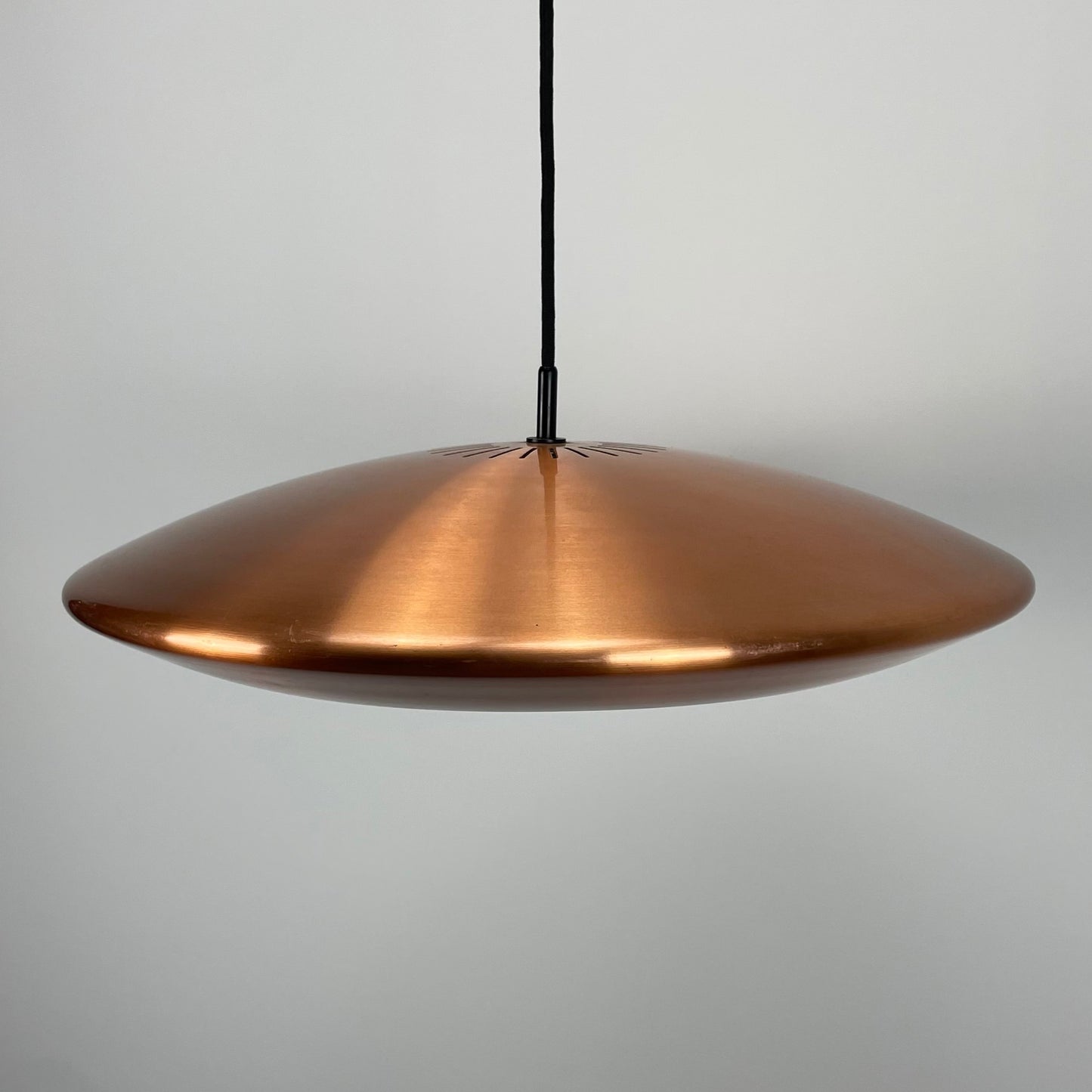 Copper DISKOS pendant lamp by Jo Hammerborg for Fog & Mørup 1960