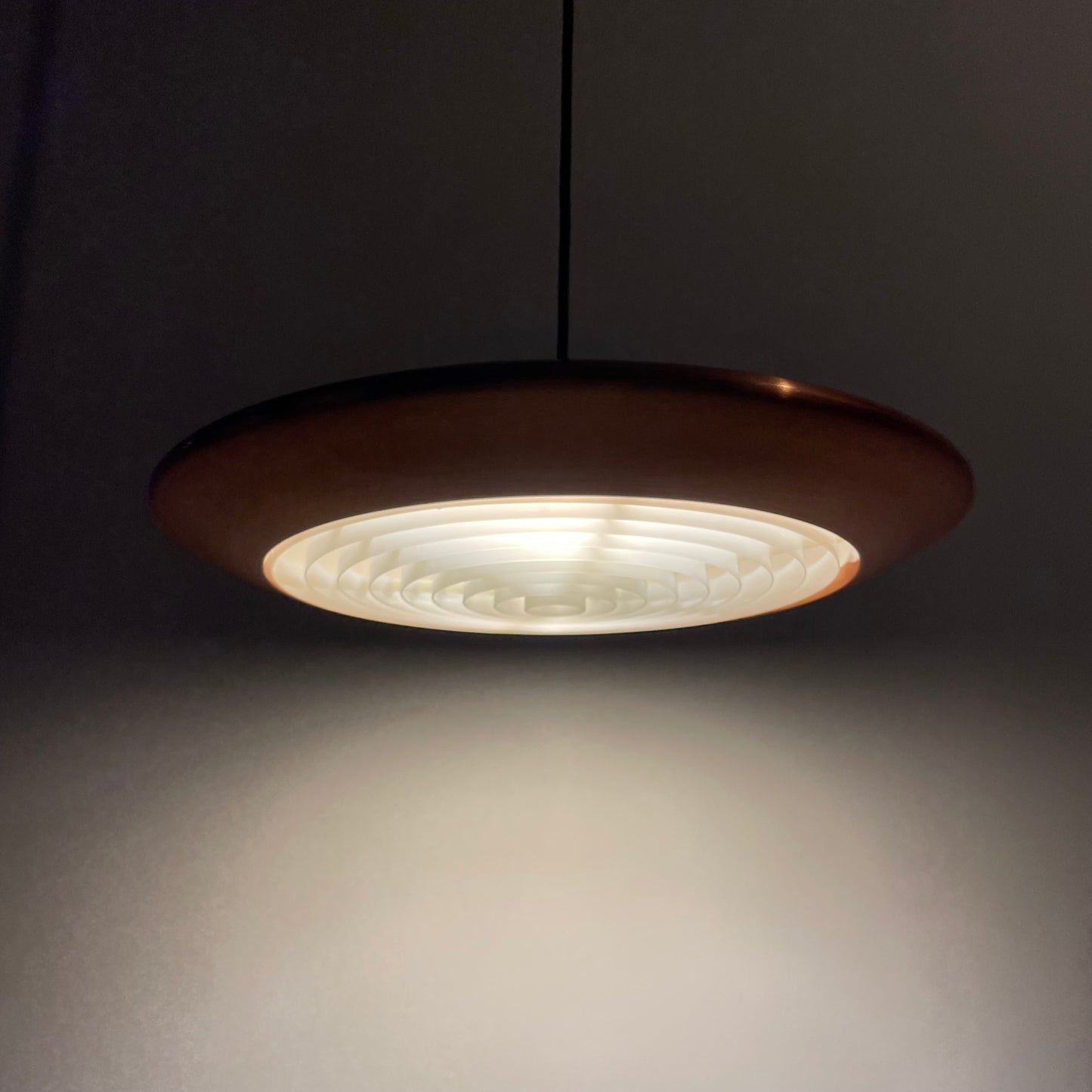 Copper DISKOS pendant lamp by Jo Hammerborg for Fog & Mørup 1960