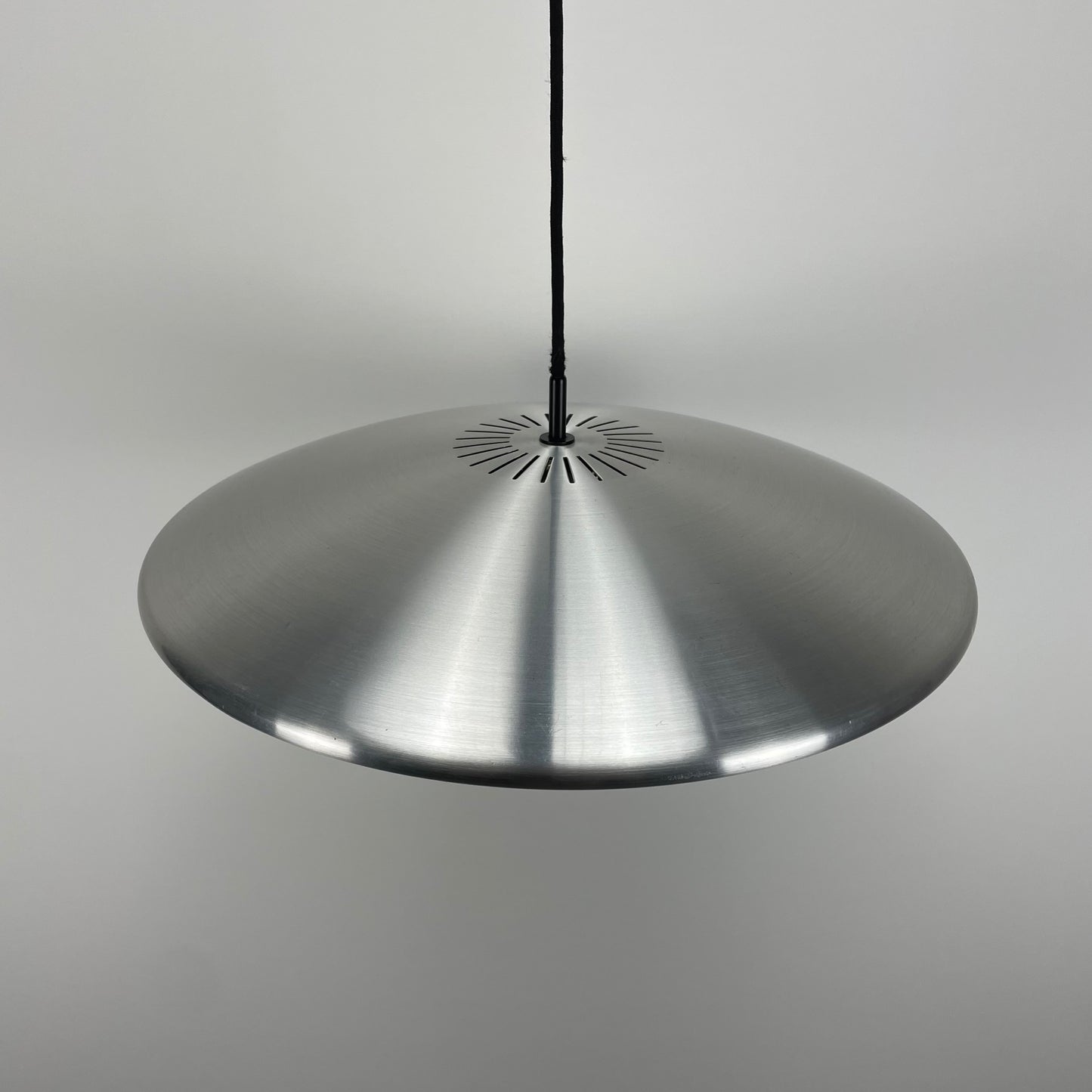 1 of 2 Silver DISKOS pendant lamp by Jo Hammerborg for Fog & Mørup 1960