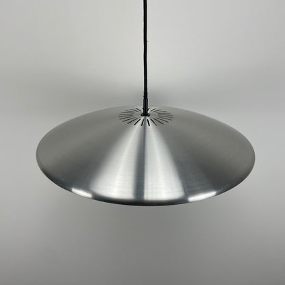 1 of 2 Silver DISKOS pendant lamp by Jo Hammerborg for Fog & Mørup 1960