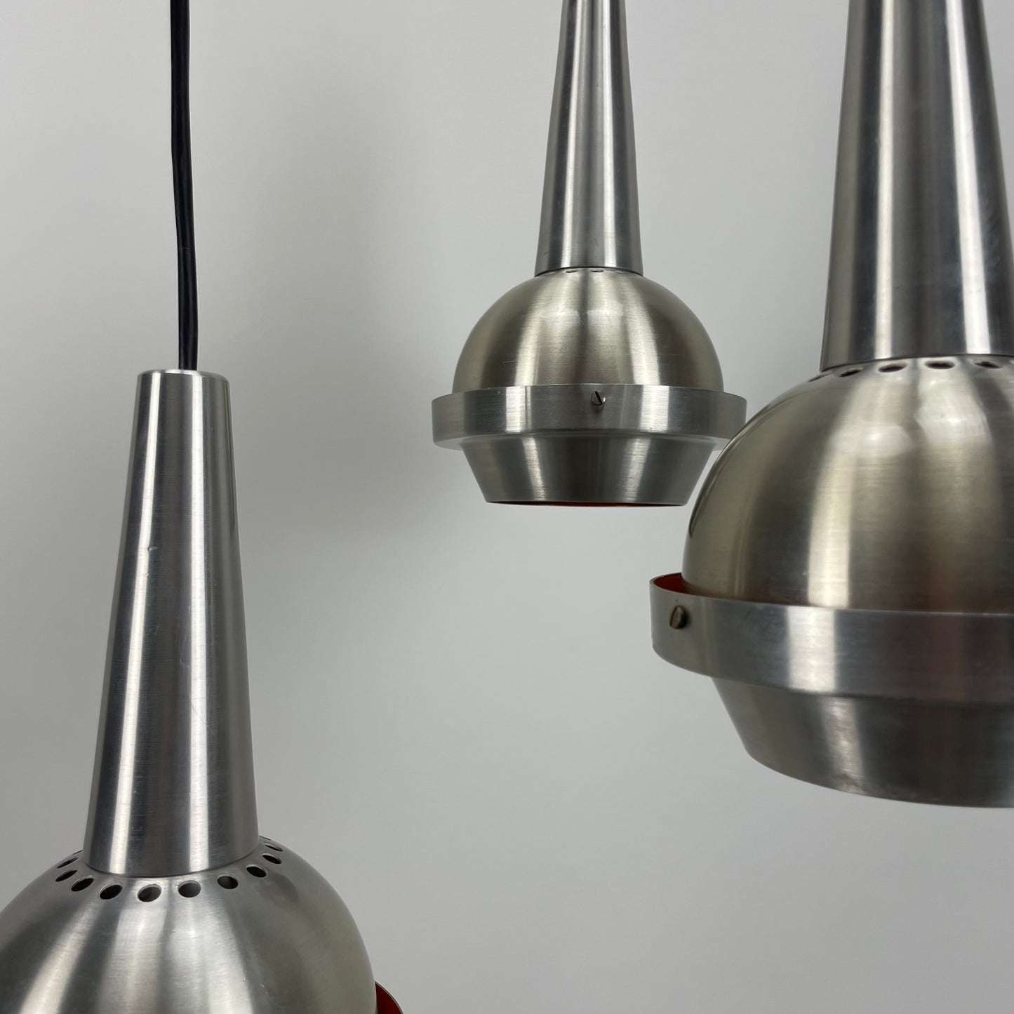 Cascade UFO pendant light made by VEB Metalldrücker Halle Germany 1970