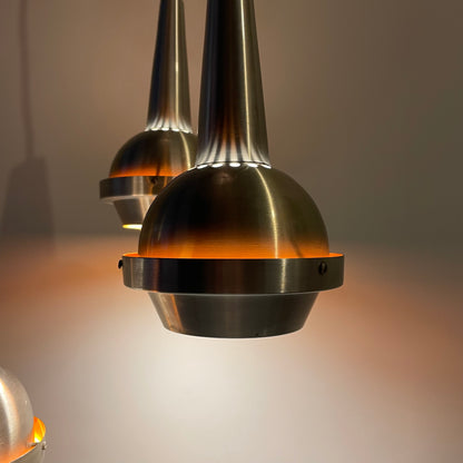 Cascade UFO pendant light made by VEB Metalldrücker Halle Germany 1970