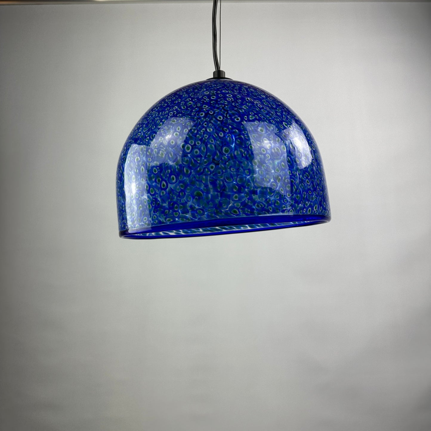 Blue Murano pendant light Neverrino by Gae Aulenti for Vistosi, 1976