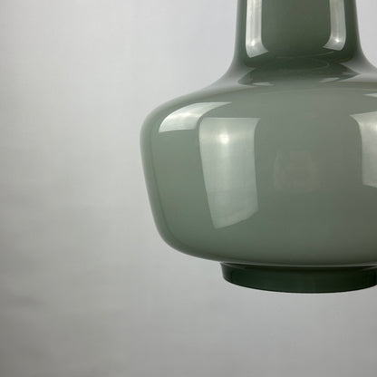 Grey opaline glass pendant lamp KRETA for Holmegaard by Jacob Bang