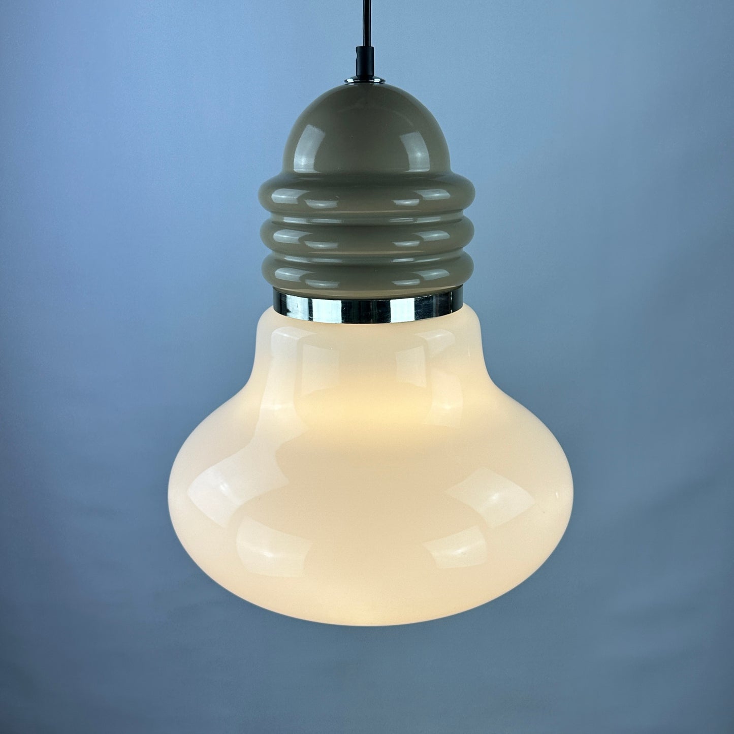 Large Italian glass droplet pendant light by Enrico Tronconi, 1960