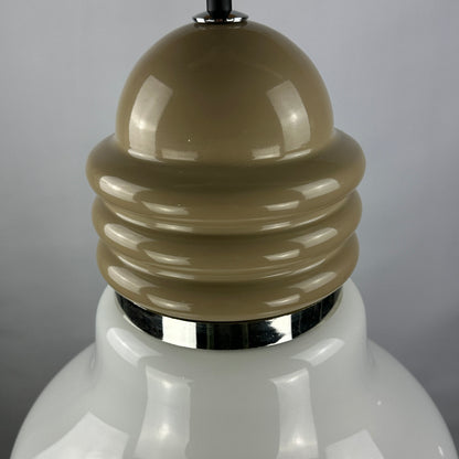 Large Italian glass droplet pendant light by Enrico Tronconi, 1960