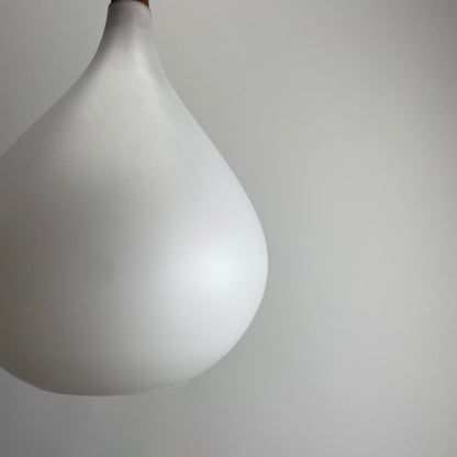 Frosted white glass pendant lamp by Holmegaard, 1960