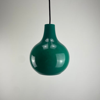 Rare droplet shaped galaxy green pendant lamp by Peill and putzler 1960