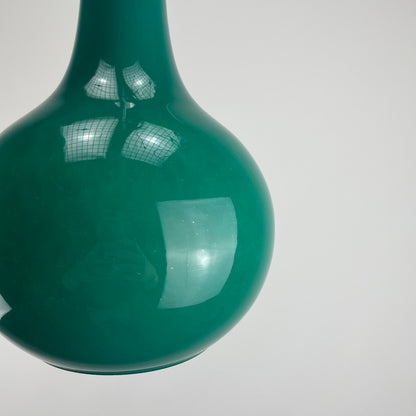 Rare droplet shaped galaxy green pendant lamp by Peill and putzler 1960