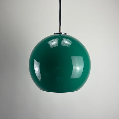 Galaxy green glass pendant lamp by Peill and Putzler 1960