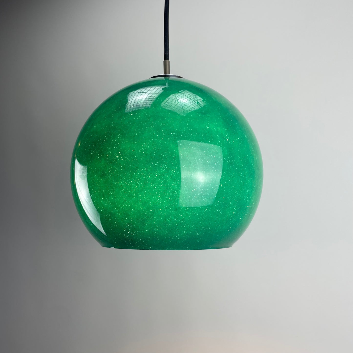 Galaxy green glass pendant lamp by Peill and Putzler 1960