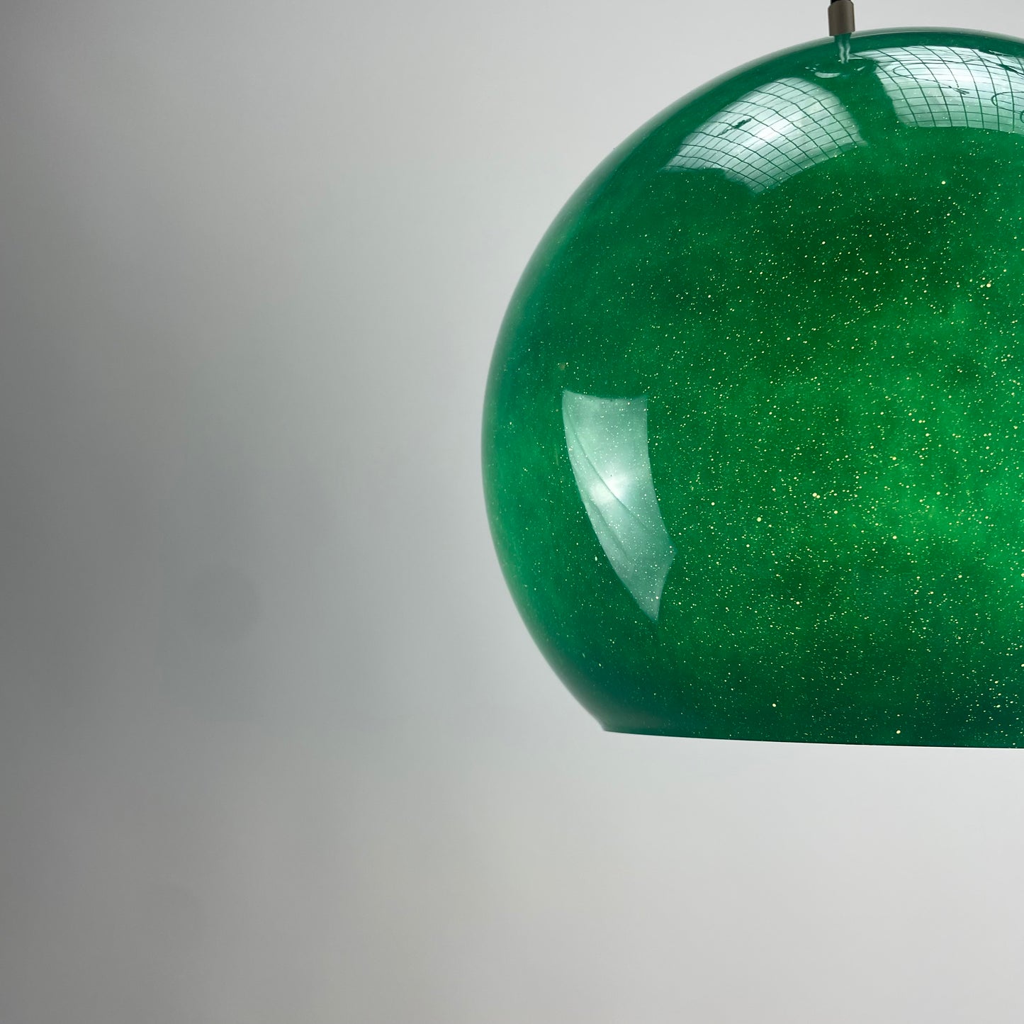 Galaxy green glass pendant lamp by Peill and Putzler 1960
