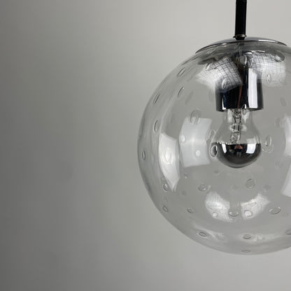 Bubble glass pendant lamp by Raak Amsterdam 1960