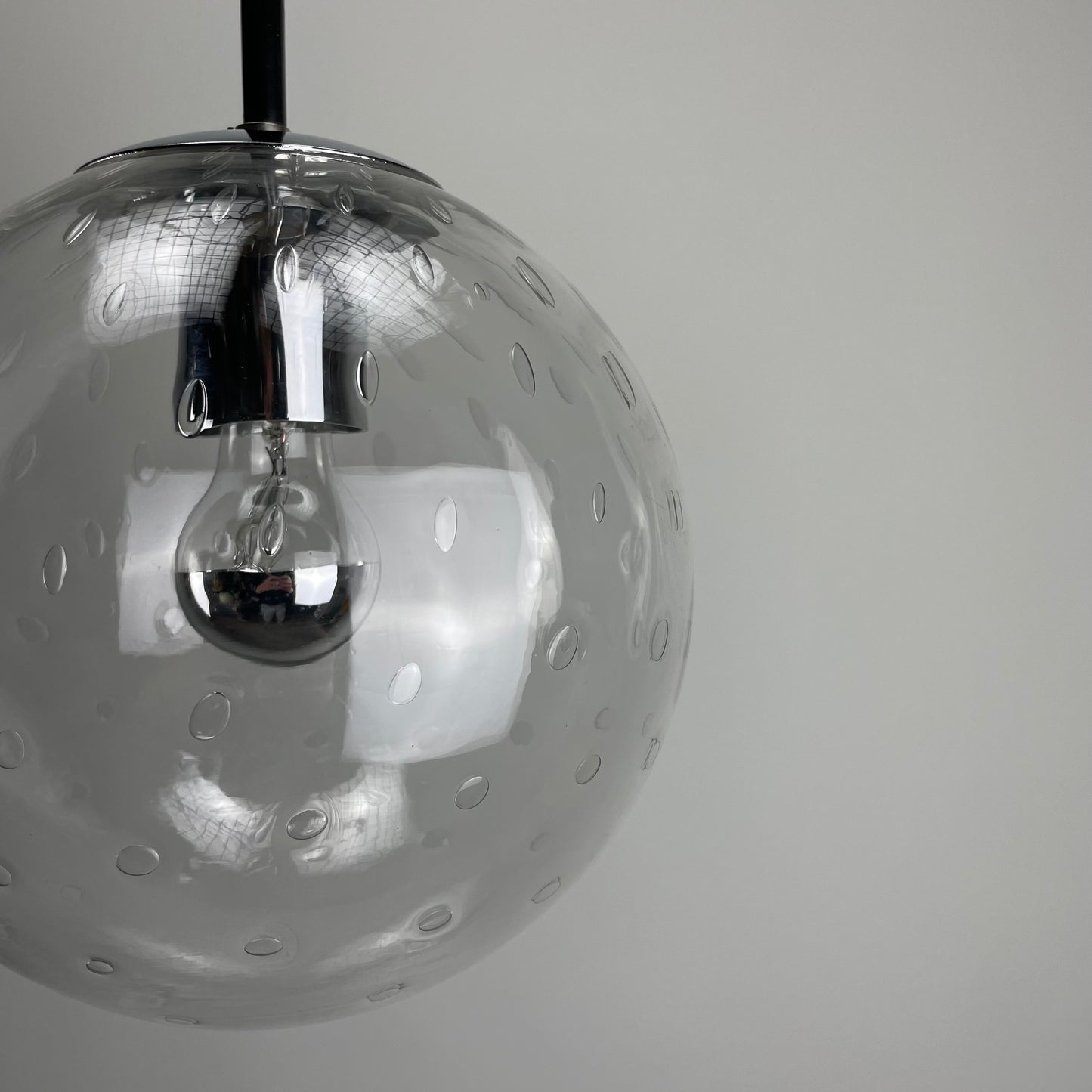 Bubble glass pendant lamp by Raak Amsterdam 1960