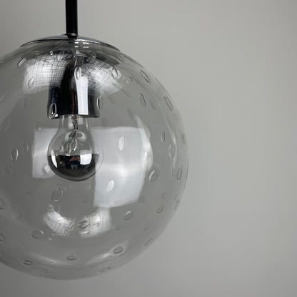 Bubble glass pendant lamp by Raak Amsterdam 1960