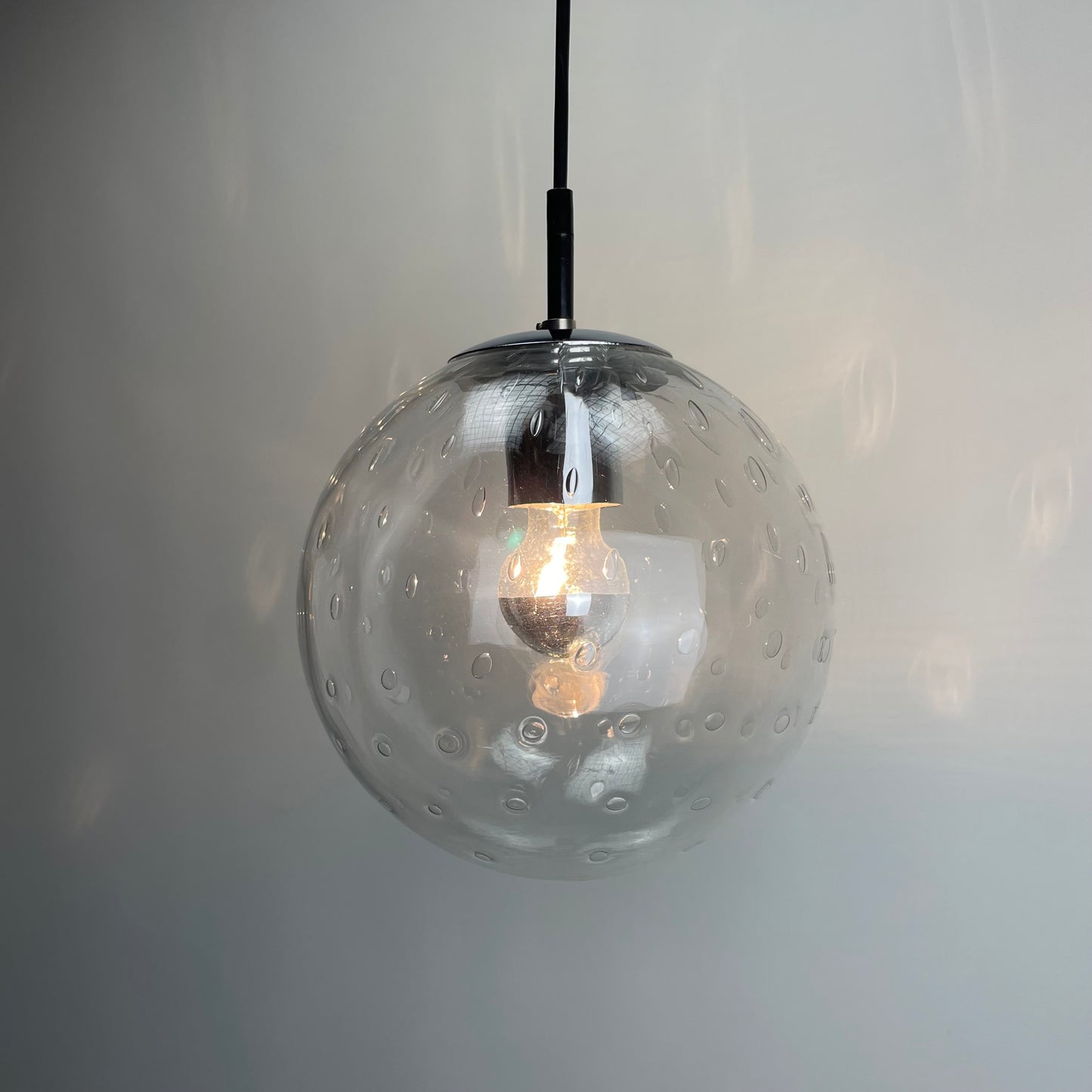 Bubble glass pendant lamp by Raak Amsterdam 1960