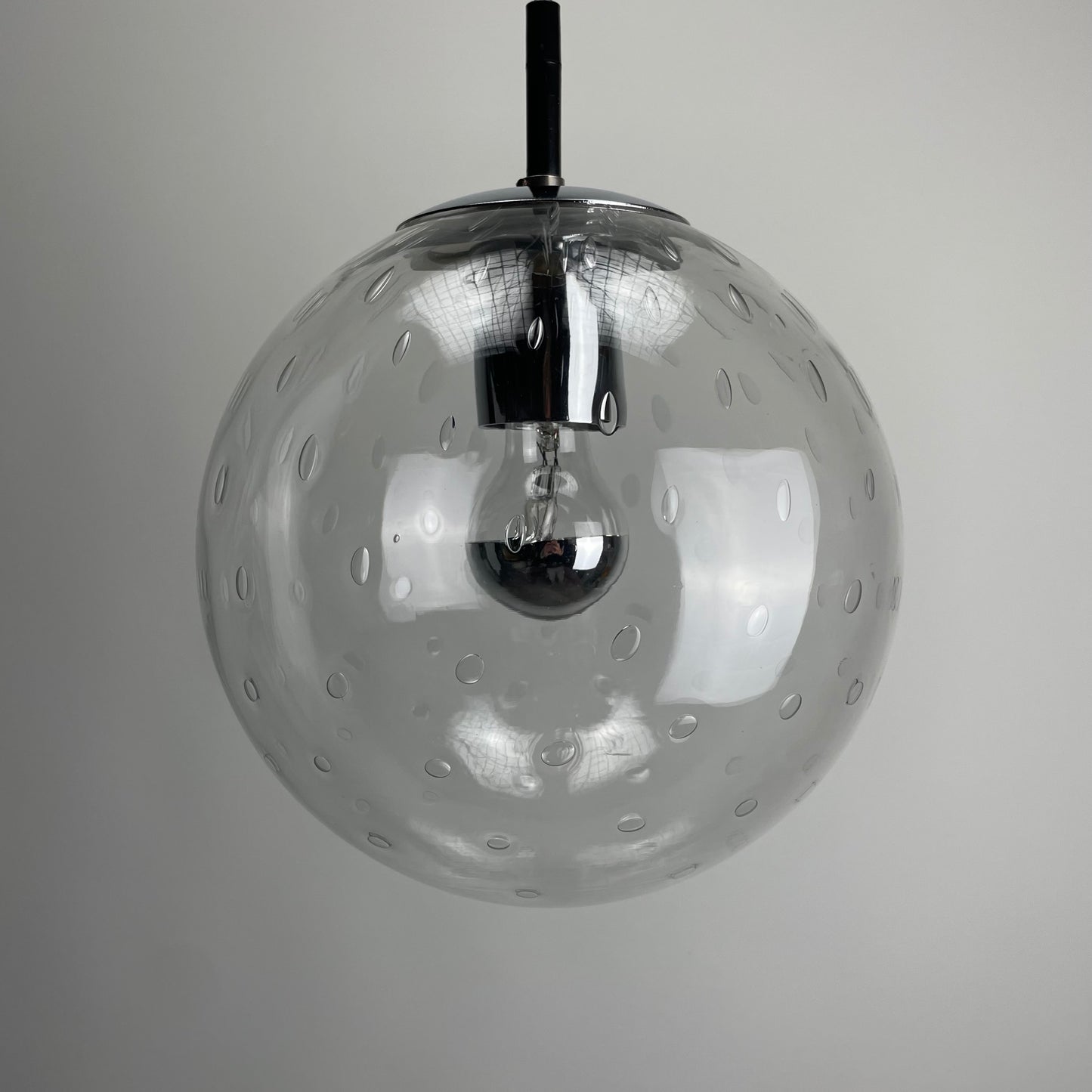 Bubble glass pendant lamp by Raak Amsterdam 1960