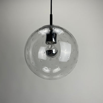 Bubble glass pendant lamp by Raak Amsterdam 1960