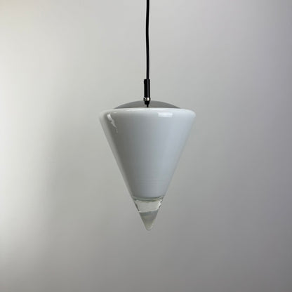 Glass pendant lamp by LEUCOS 1960