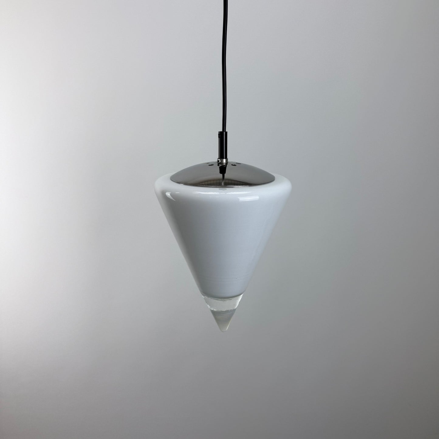 Glass pendant lamp by LEUCOS 1960