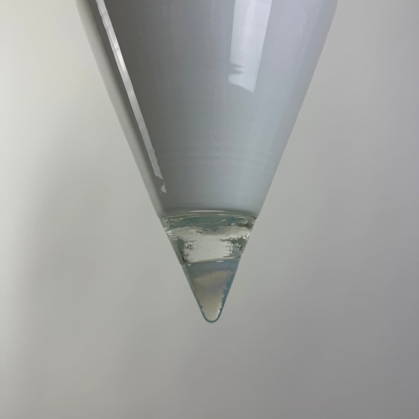 Glass pendant lamp by LEUCOS 1960