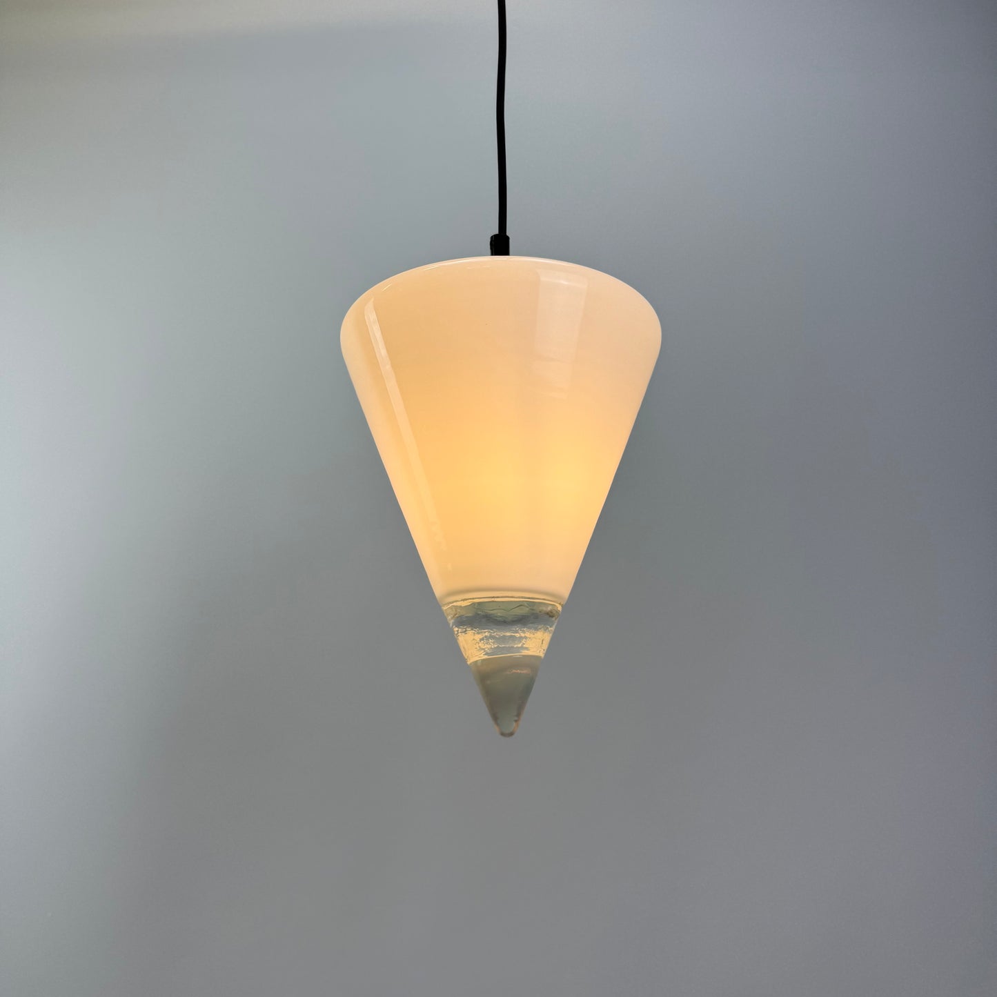 Glass pendant lamp by LEUCOS 1960