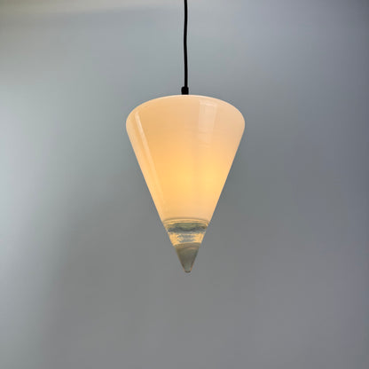 Glass pendant lamp by LEUCOS 1960