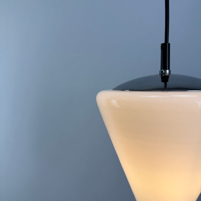 Glass pendant lamp by LEUCOS 1960