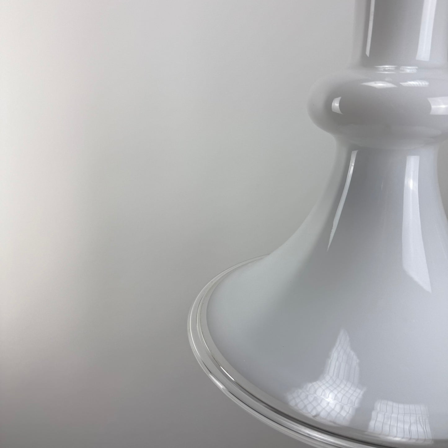 Witchhat shaped glass pendant lamp ETUDE by Michael Bang for Holmegaard 1970