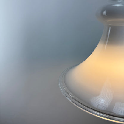 Witchhat shaped glass pendant lamp ETUDE by Michael Bang for Holmegaard 1970