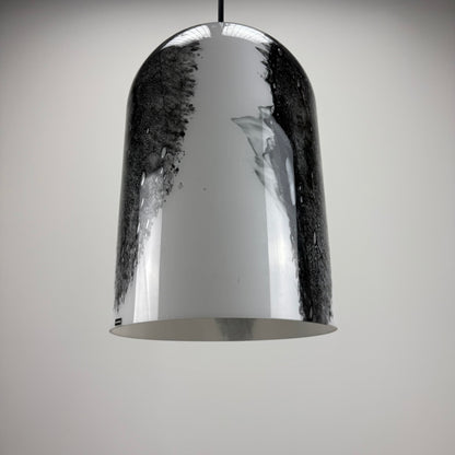 Large dome shaped glass pendant lamp by Doria Leuchten 1960