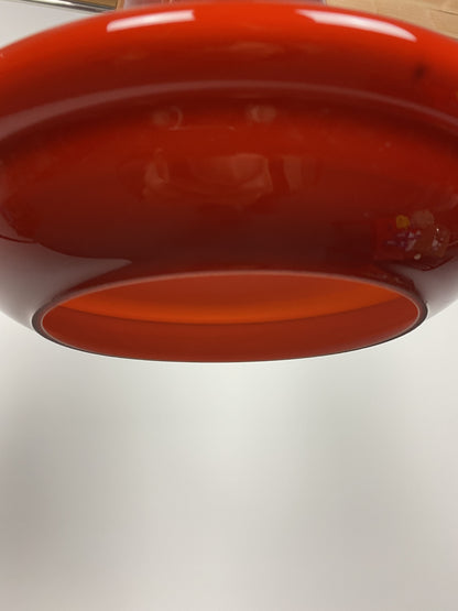Rare dark red glass pendant light by Viktor Berndt for Flygsfors Sweden