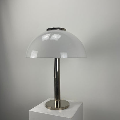 Chrome and plexiglass dome table or desklight by Beisl Leuchten 1970