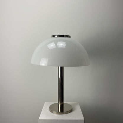 Chrome and plexiglass dome table or desklight by Beisl Leuchten 1970