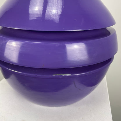 Purple metal floor and ceiling light from Holland 1970